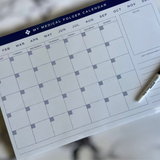 Magnetic monthly medical calendar planner for organising medical appointments, specialist visits, medications and important family health schedules